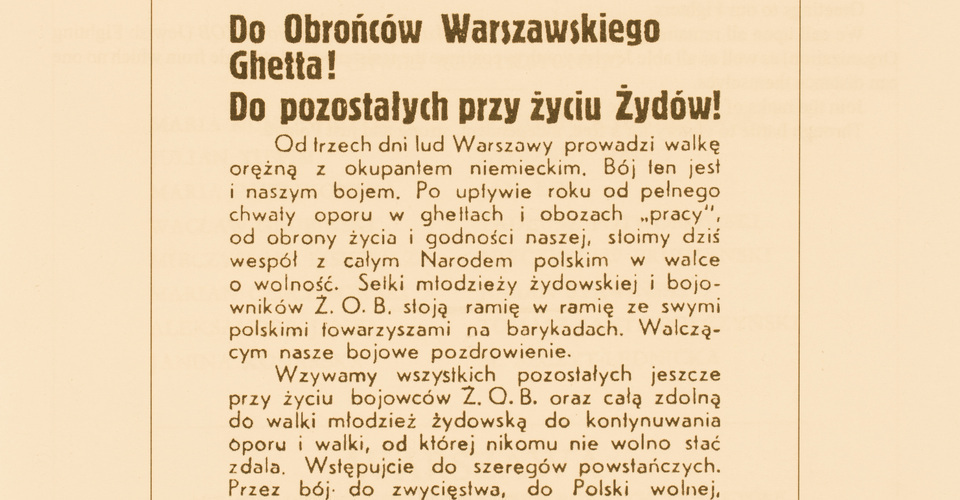 Zydzi w Powstaniu Warszawskim